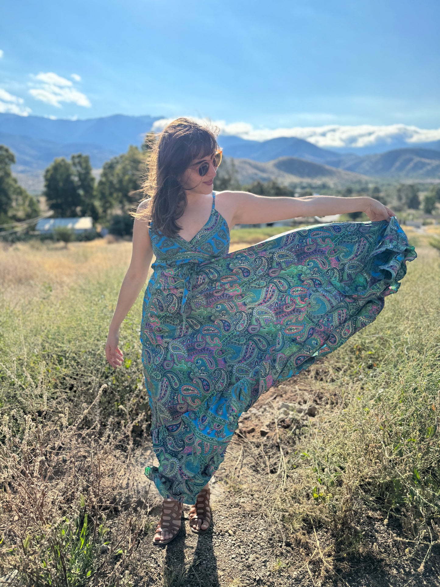 Vestido Hindù Largo 100% Seda