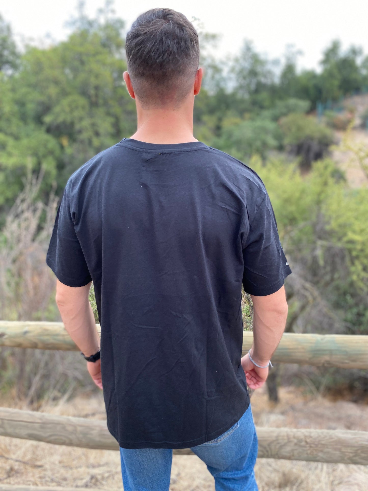 Polera Manga corta Hombre Negra