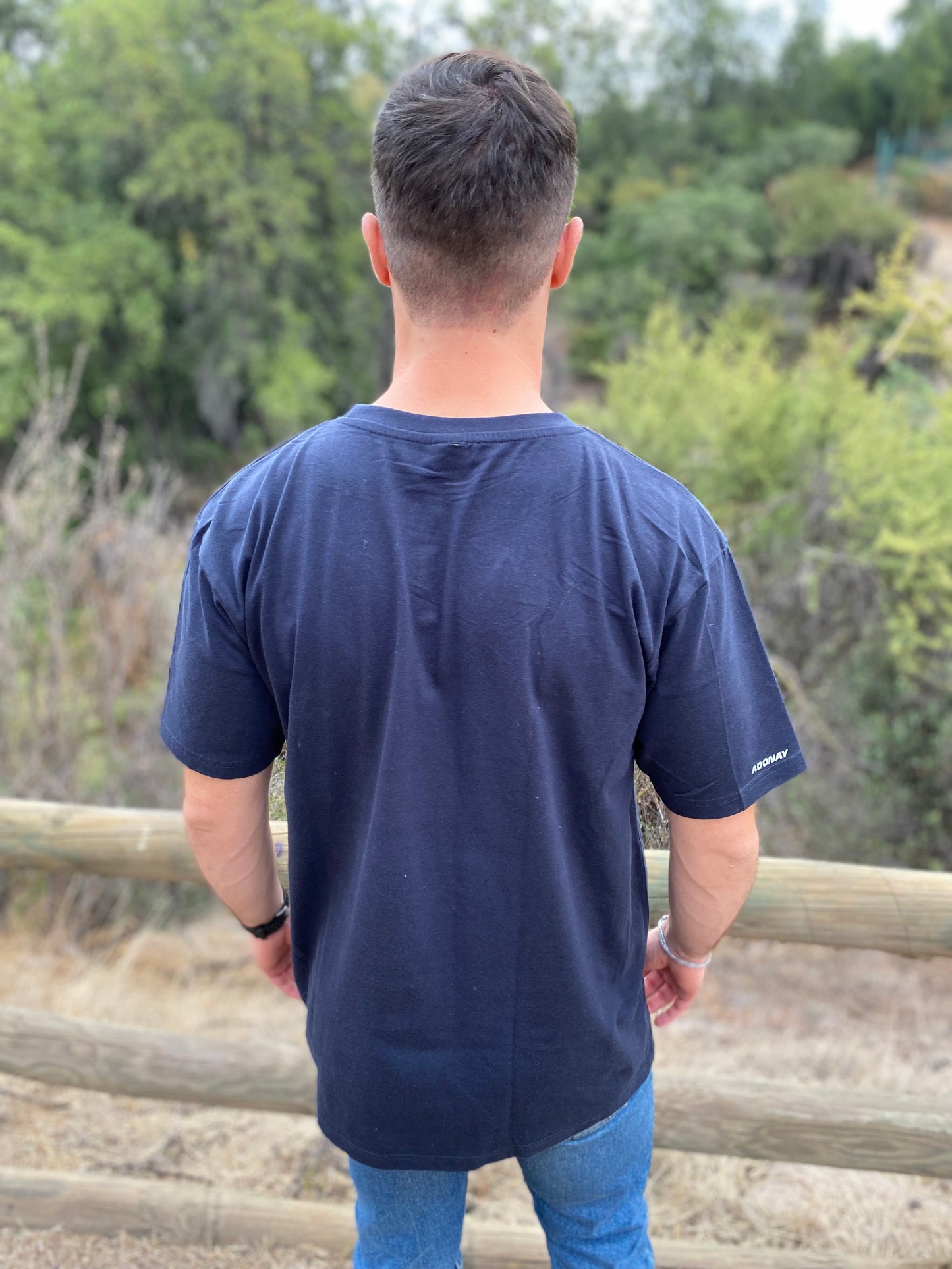 Polera Manga Corta Hombre Azul Marino