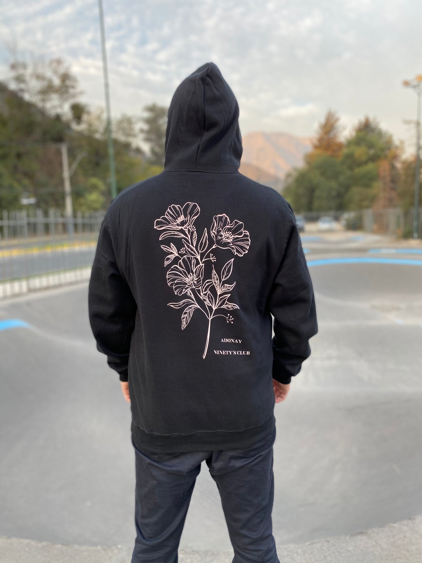 Hoodie Negro NINETY'S CLUB