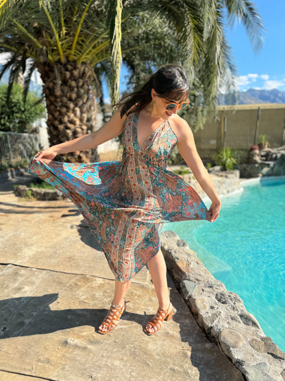 Vestido Hindù Largo 100% Seda