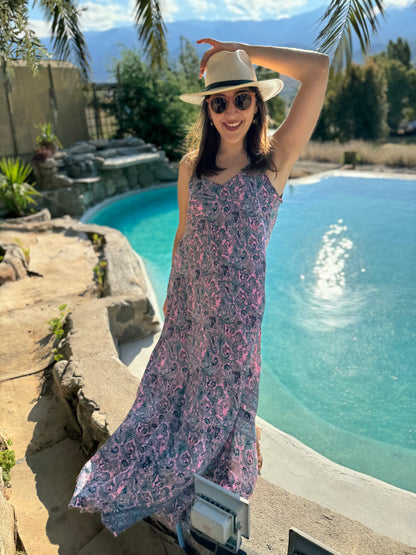 Vestido Hindù Largo 100% Seda