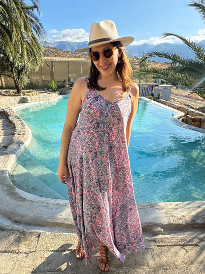Vestido Hindù Largo 100% Seda
