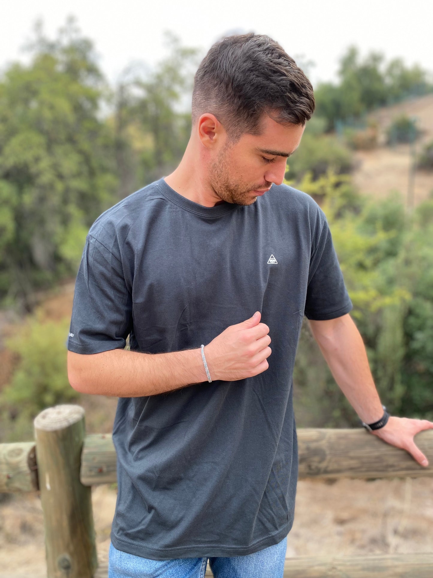 Polera Manga corta  Hombre Gris oscuro