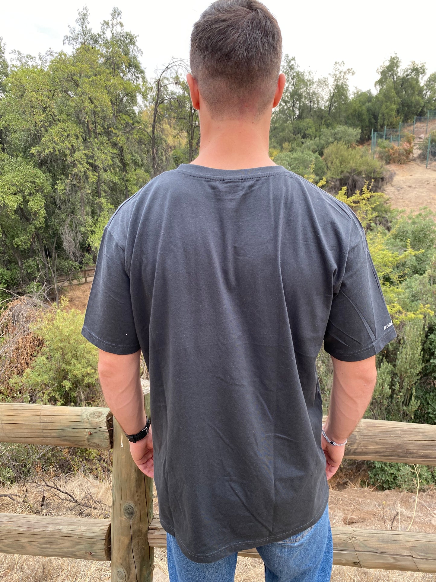 Polera Manga corta  Hombre Gris oscuro