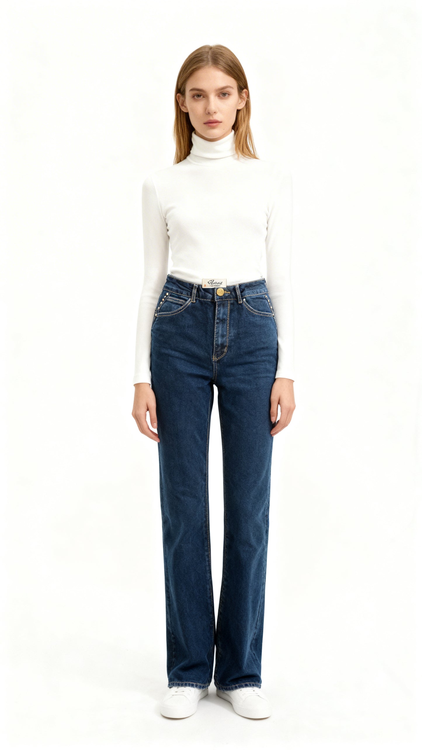 Jeans Mujer semirecto Azul