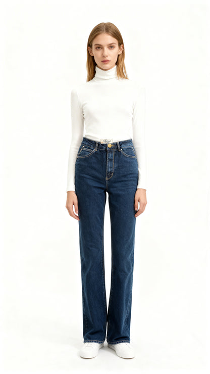 Jeans Mujer semirecto Azul