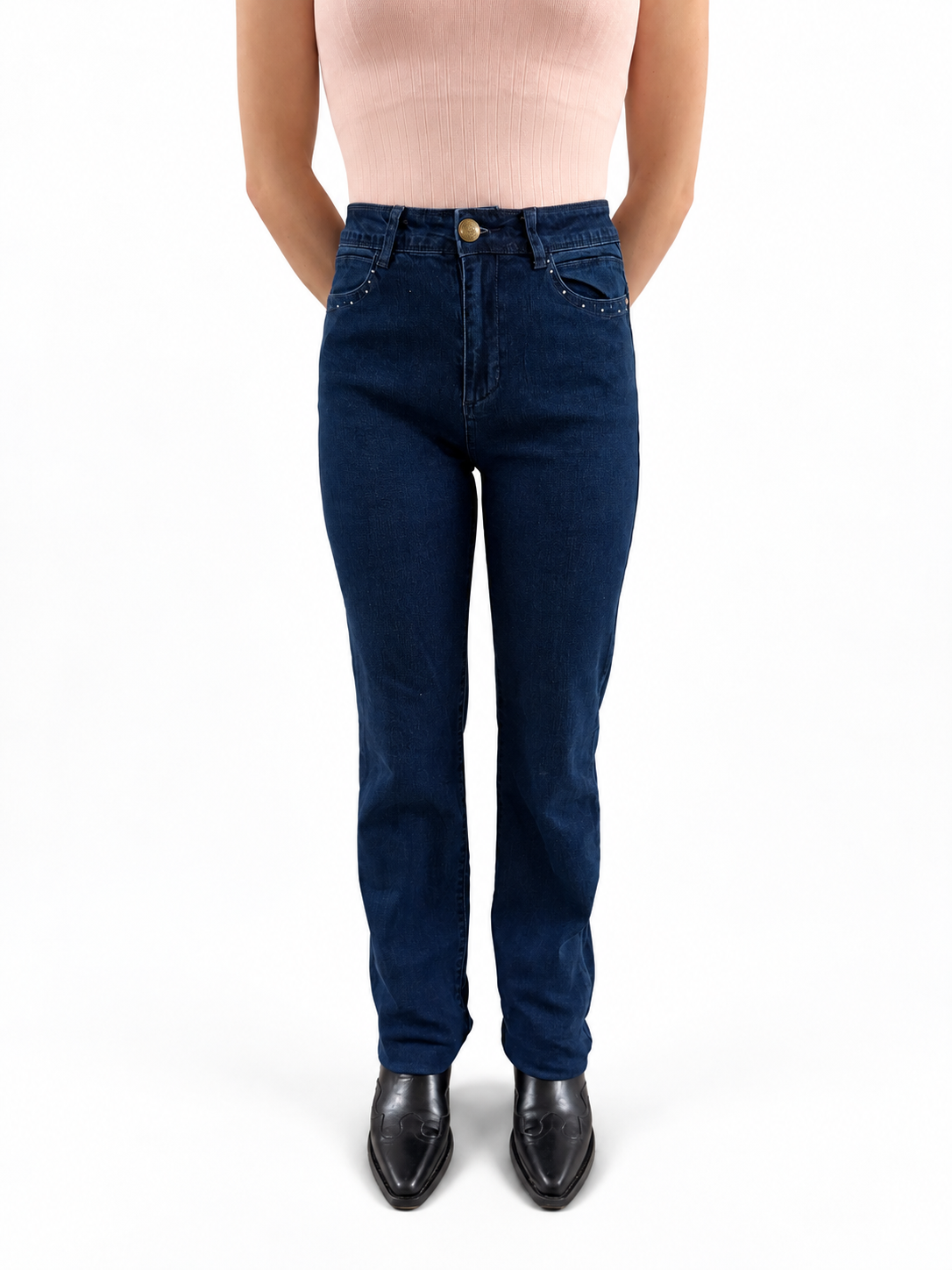 JEANS  Mujer Recto  Azul Marino