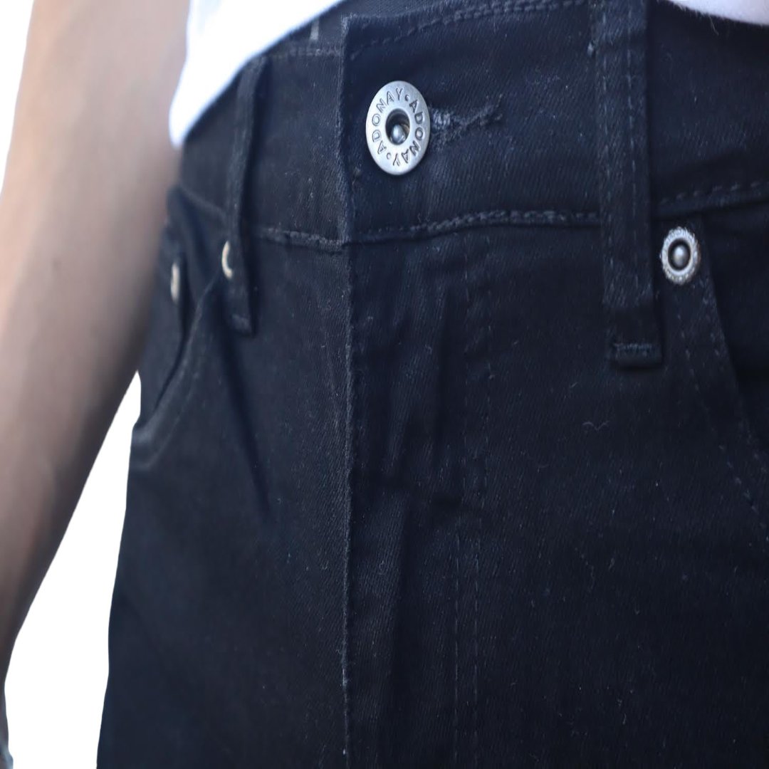 Jeans Hombre Negro recto elasticado