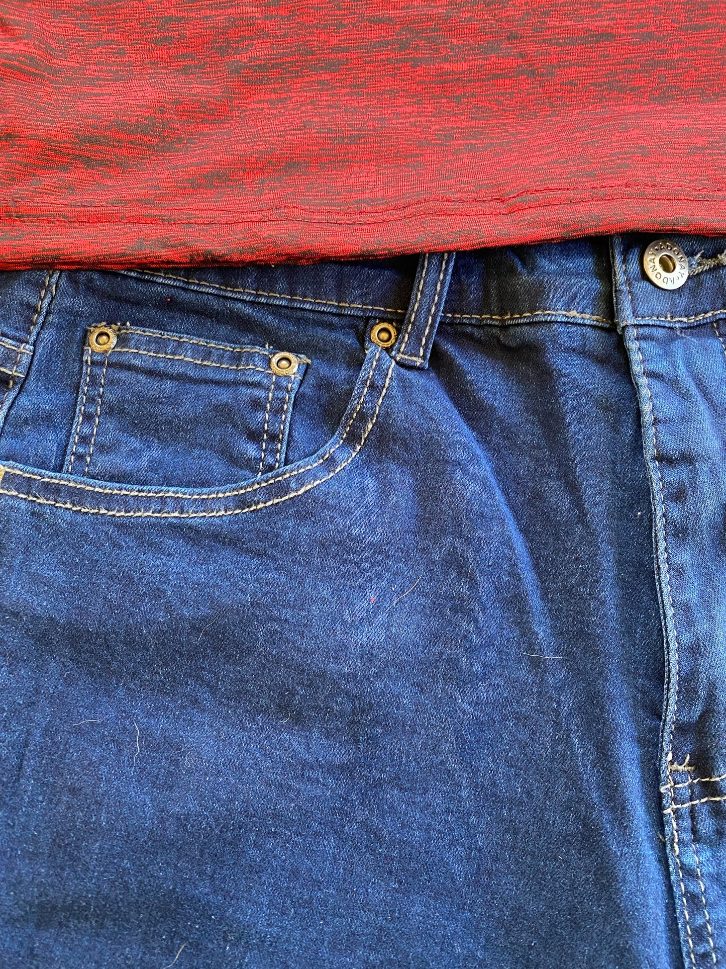 Jeans Hombre azul  recto elasticado