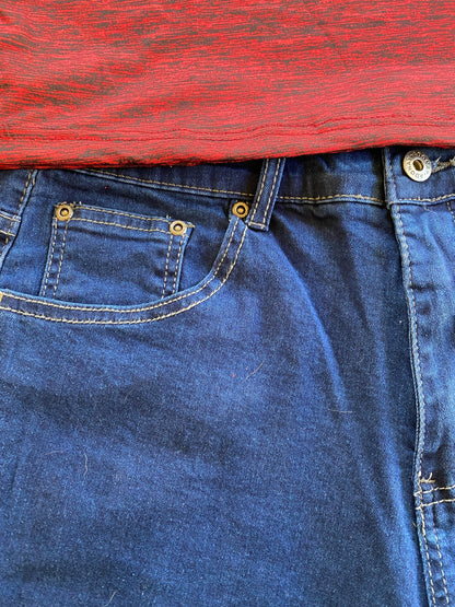 Jeans Hombre azul  recto elasticado
